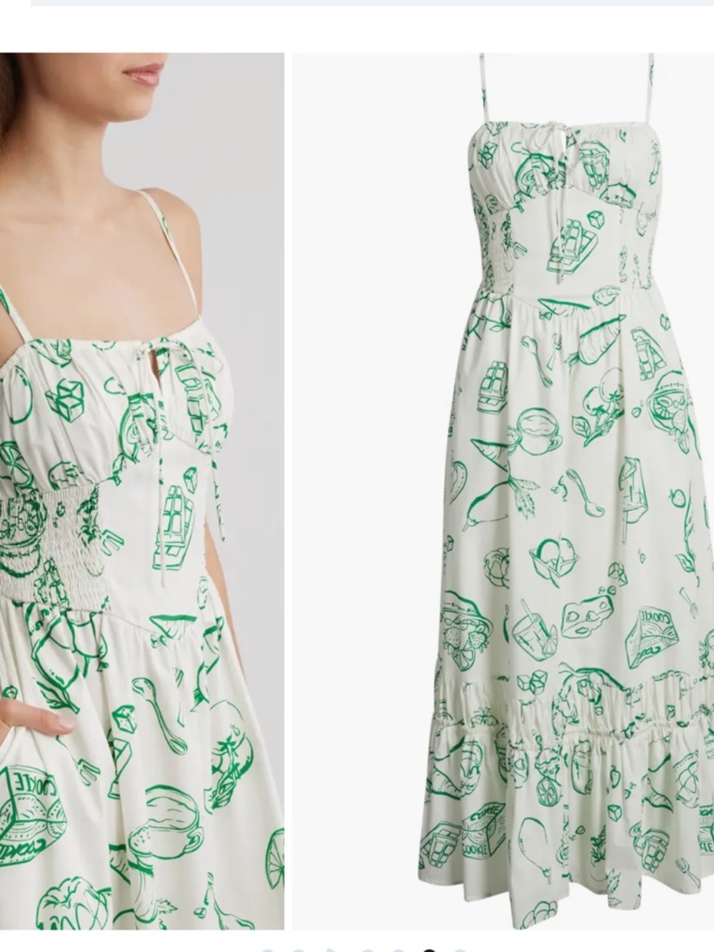 Tie Keyhole Cotton Midi Sundress
MOON RIVER / Size XS